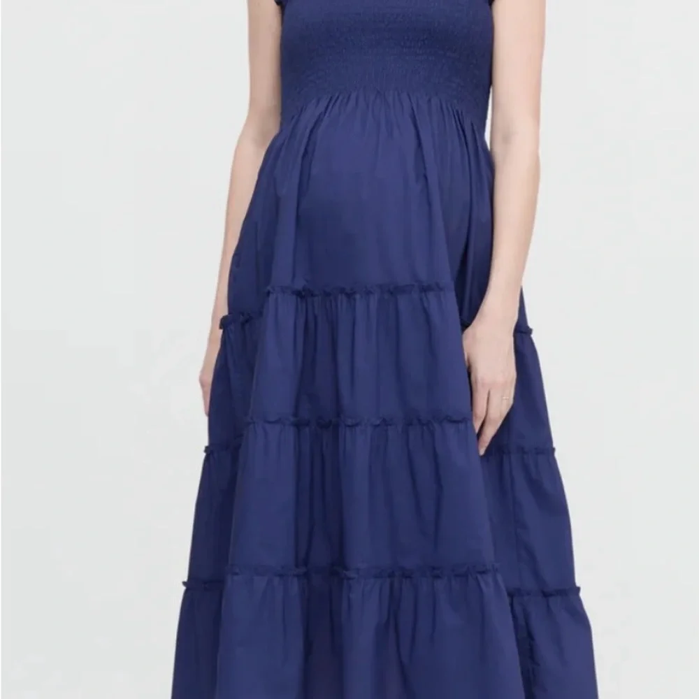 HILLHOUSE Navy Cotton ELLIE Nap Dress SMALL - Picture 2 of 6